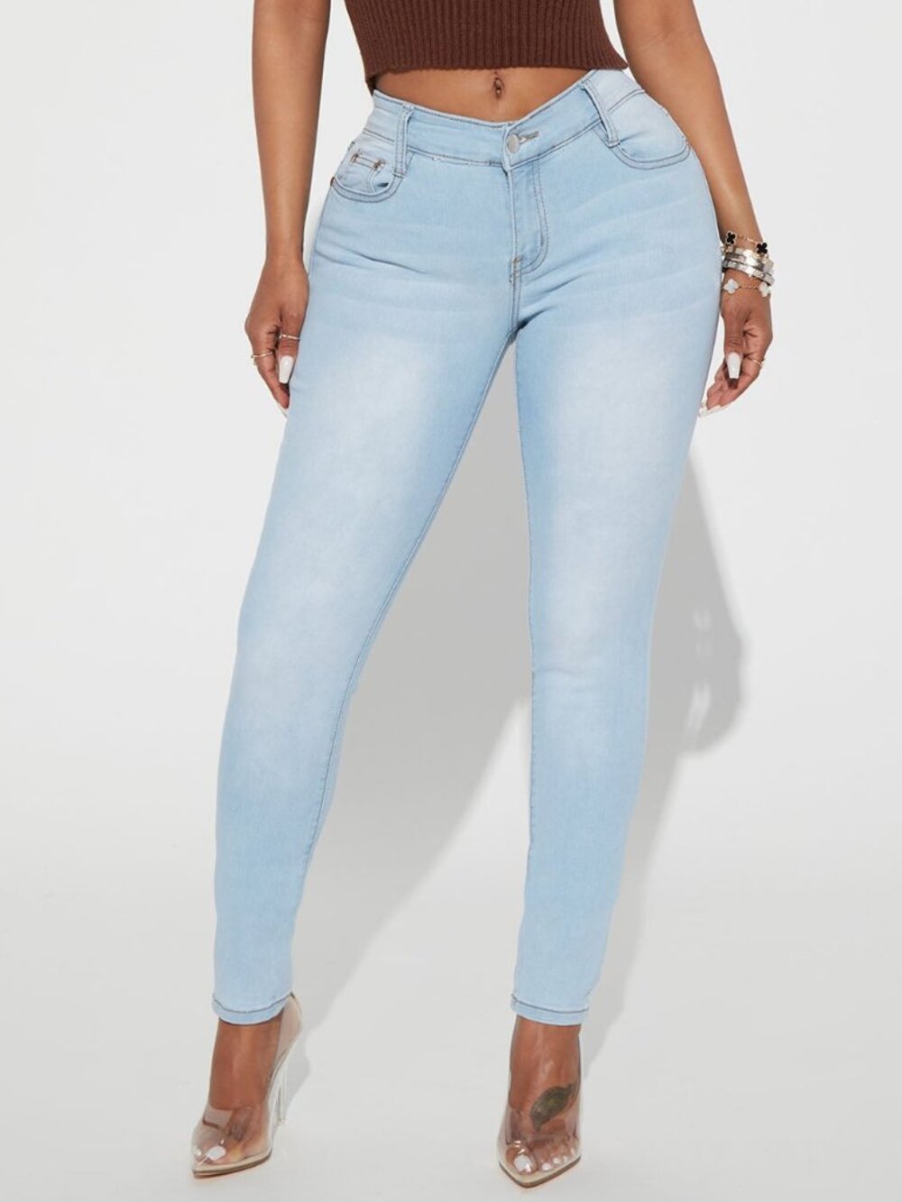 Fashion Nova Light Wash Skinny Jeans